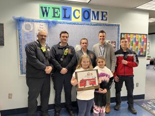 Fire Marshalls Visiting a Classroom