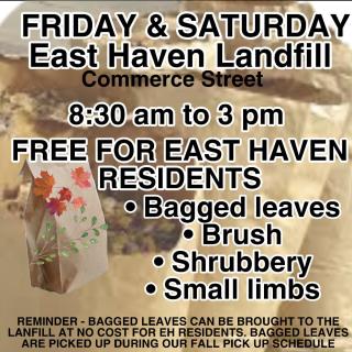 Bagged Leaves Can Be Dropped off at No Cost